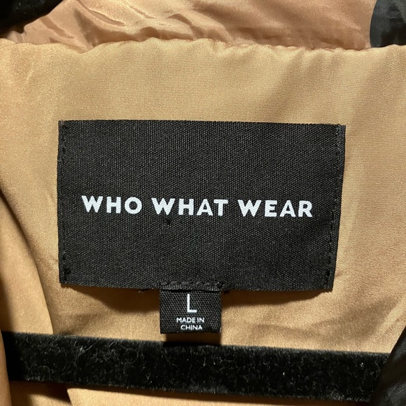 Who What Wear Gold and Black Polka Dot Puffer Jacket Size L - Picture 6 of 8